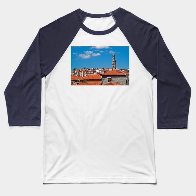 Portugal. Porto. Clerigos Tower. Baseball T-Shirt by vadim19